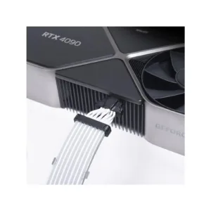 Cabo para Fonte Sleeved Lian Li Strimer Plus V2 Triplo 8 Pinos PG5 ATX 3.0 GPU 600W ARGB 335mm PW168-8PV2-BLACK