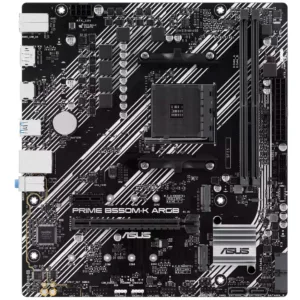 Placa Mãe ASUS Prime B550M-K ARGB AM4 DDR4 Micro-ATX HDMI DisplayPort 90MB1GC0-M0EAY0