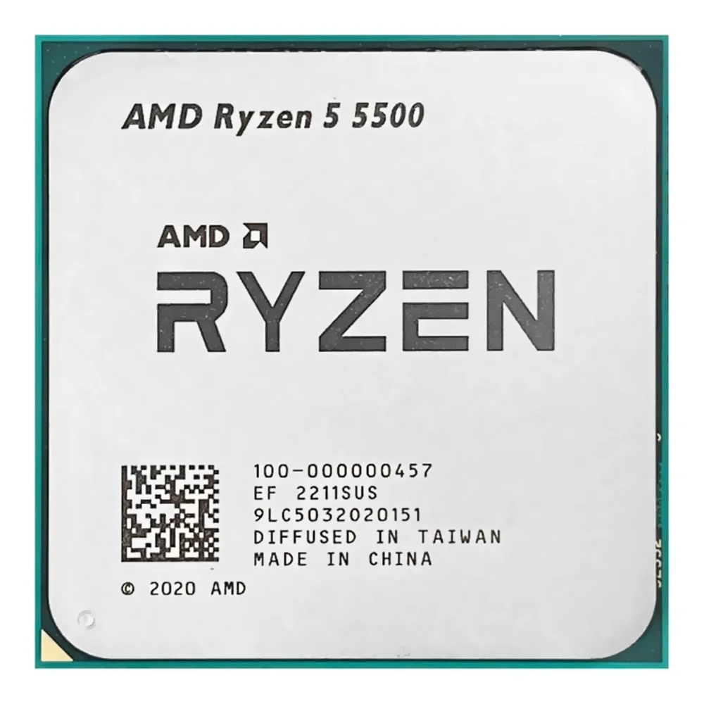 Processador AMD Ryzen 5 5500 6 Núcleos 12 Threads 4.2GHz Turbo Cache 19MB AM4 OEM 100-100000457