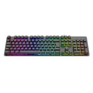 Teclado Gamer T-Dagger Echo RGB Membrana Full Size ABNT2 USB Preto T-TGK109