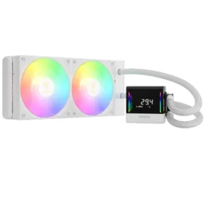 Water Cooler Gamdias Chione E4-240 V2 ARGB Display LCD 240mm Intel/AMD Branco CHIONE-E4-240-V2-WH