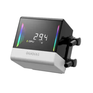 Water Cooler Gamdias Chione E4-240 V2 ARGB Display LCD 240mm Intel/AMD Branco CHIONE-E4-240-V2-WH