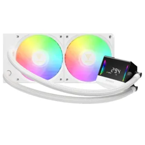 Water Cooler Gamdias Chione E4-240 V2 ARGB Display LCD 240mm Intel/AMD Branco CHIONE-E4-240-V2-WH