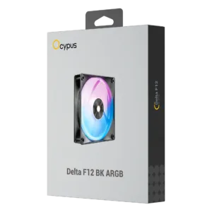 Ventoinha Ocypus Delta F12 ARGB PWM 120mm Preta DELTA-F12-BK1AM00X-GL