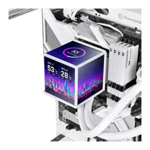 Water Cooler Thermaltake MineCube 360 Ultra ARGB Branco com Display LCD 360mm CL-W482-PL12SW