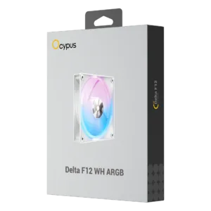 Ventoinha Ocypus Delta F12 ARGB PWM 120mm Branca DELTA-F12-WH1AM00X-GL
