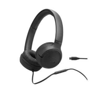 Fone de Ouvido JBL Tune 530C USB-C com Fio On-Ear Pure Bass Preto JBLT530CBLK