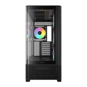 Gabinete Gamer Gamdias Atlas P2 CG ARGB Mid Tower ATX Vidro Temperado Preto com 4 Fans ARGB Sem Fonte