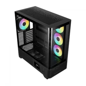 Gabinete Gamer Gamdias Atlas P2 CG ARGB Mid Tower ATX Vidro Temperado Preto com 4 Fans ARGB Sem Fonte