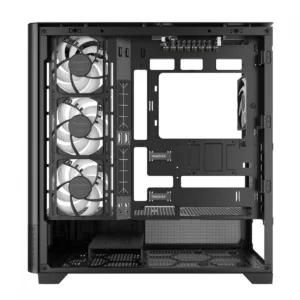Gabinete Gamer Gamdias Atlas P2 CG ARGB Mid Tower ATX Vidro Temperado Preto com 4 Fans ARGB Sem Fonte