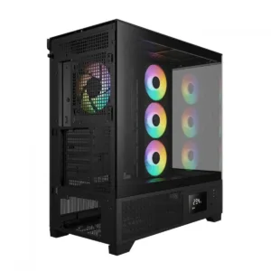 Gabinete Gamer Gamdias Atlas P2 CG ARGB Mid Tower ATX Vidro Temperado Preto com 4 Fans ARGB Sem Fonte