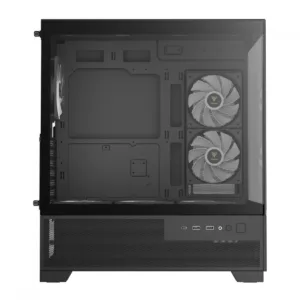 Gabinete Gamer Gamdias Aura GC12 ARGB Mid Tower ATX Vidro Temperado Preto com 6 Fans ARGB Sem Fonte