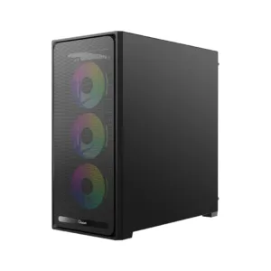 Gabinete Gamer Ocypus Delta C70 ARGB Mid Tower Vidro Temperado Preto com 4 Fans ARGB DELTA-C70-BKG400XX-GL