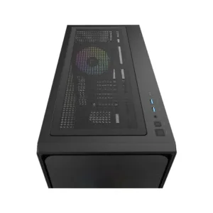 Gabinete Gamer Ocypus Delta C70 ARGB Mid Tower Vidro Temperado Preto com 4 Fans ARGB DELTA-C70-BKG400XX-GL