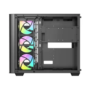 Gabinete Gamer Ocypus Iota C70 Curve ARGB Digital Mid Tower Vidro Temperado Preto IOTA-C70-BKD400CD-GL