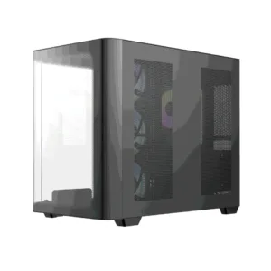 Gabinete Gamer Ocypus Iota C70 Curve ARGB Digital Mid Tower Vidro Temperado Preto IOTA-C70-BKD400CD-GL