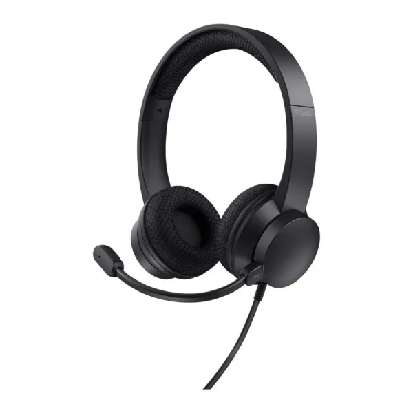 Headset Trust Ayda Microfone com Cancelamento de Ruído Para PC Conexão USB Preto 25089