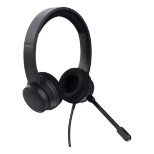 Headset Trust Ayda Microfone com Cancelamento de Ruído Para PC Conexão USB Preto 25089