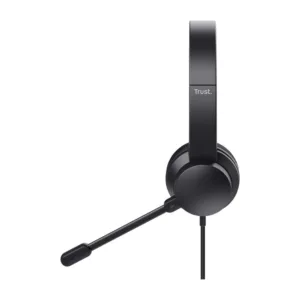 Headset Trust Ayda Microfone com Cancelamento de Ruído Para PC Conexão USB Preto 25089