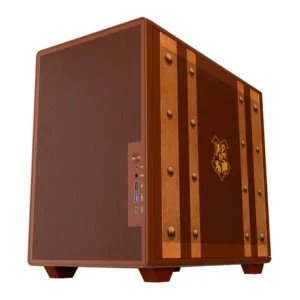 Gabinete Gamer Redragon Harry Potter Magic Trunk Mid Tower Marrom Sem Fans HP-945
