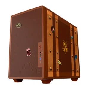 Gabinete Gamer Redragon Harry Potter Magic Trunk Mid Tower Marrom Sem Fans HP-945