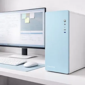 Gabinete Office Keytime Prime Sky Branco e Azul Mid Tower ATX USB 3.0 KYT00049