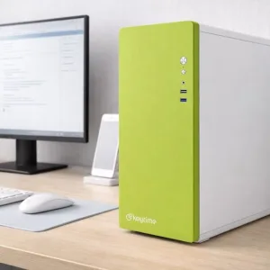 Gabinete Office Keytime Prime Tea Branco e Verde Mid Tower ATX USB 3.0 KYT00051