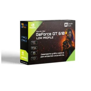 Placa de Vídeo Leadertech GeForce GT 610 Low Profile 2GB DDR3 64 Bits DVI/HDMI/VGA PV-LT-GT610LP-2G-D3