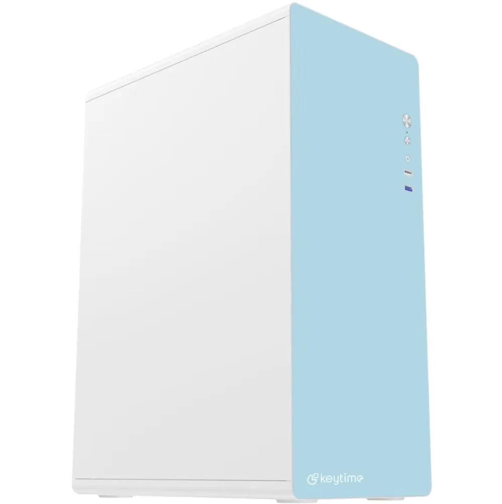 Gabinete Office Keytime Prime Sky Branco e Azul Mid Tower ATX USB 3.0 KYT00049