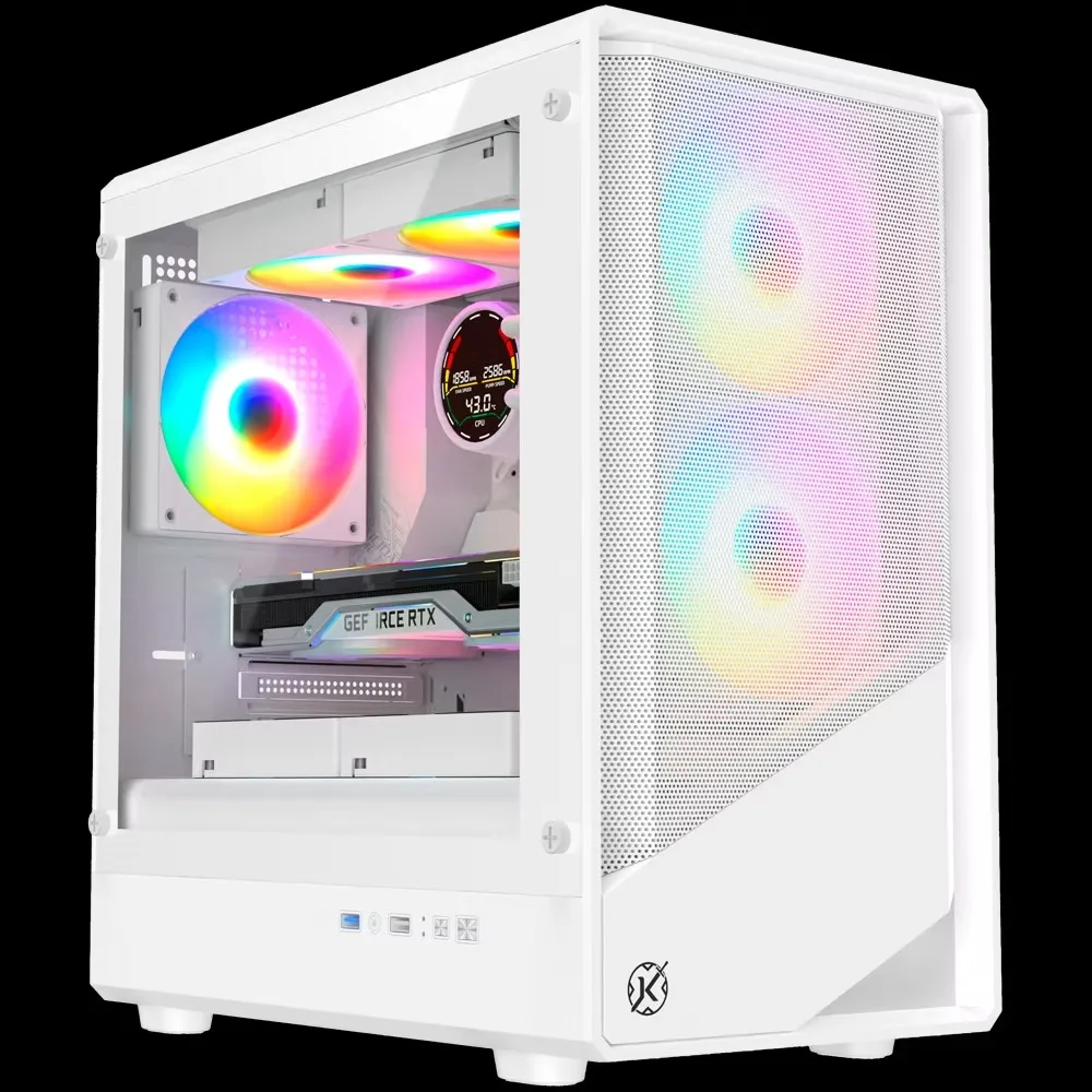 Gabinete Gamer Kalkan Joturn Pro-W Micro Tower Vidro Temperado Branco Sem Fans KLK00078