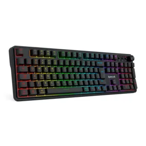Teclado Gamer Redragon Crescent 75 Pro RGB Membrana 75% Tri-Mode ABNT2 Preto K524RGB-PRO