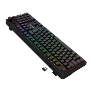 Teclado Gamer Redragon Crescent 75 Pro RGB Membrana 75% Tri-Mode ABNT2 Preto K524RGB-PRO