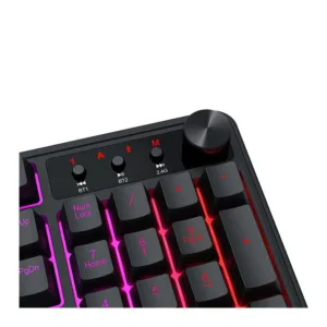Teclado Gamer Redragon Crescent 75 Pro RGB Membrana 75% Tri-Mode ABNT2 Preto K524RGB-PRO