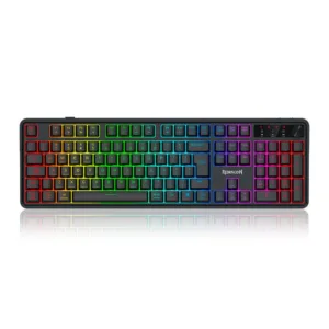 Teclado Gamer Redragon RM104 Volcano ARGB Membrana Tri-Mode ABNT2 Preto K526-WL