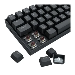 Teclado Mecânico Gamer Redragon Deimos RGB Switch Brown Wireless ABNT2 Preto K599-KNS