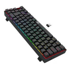 Teclado Mecânico Gamer Redragon Deimos RGB Switch Brown Wireless ABNT2 Preto K599-KNS
