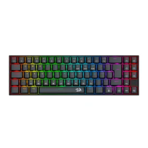 Teclado Mecânico Gamer Redragon Deimos RGB Switch Brown Wireless ABNT2 Preto K599-KNS