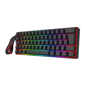 Teclado Magnético Gamer Redragon Fizz RGB 60% Switch AmberMag Linear USB-C ABNT2 Preto K617RGB-MP-PT