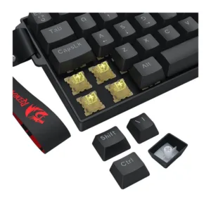 Teclado Magnético Gamer Redragon Fizz RGB 60% Switch AmberMag Linear USB-C ABNT2 Preto K617RGB-MP-PT