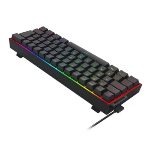 Teclado Magnético Gamer Redragon Fizz RGB 60% Switch AmberMag Linear USB-C ABNT2 Preto K617RGB-MP-PT
