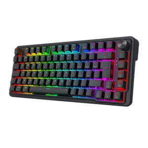 Teclado Magnético Gamer Redragon Ucal RGB 75% Switch UltraMag USB-C ABNT2 Preto K673RGB-M