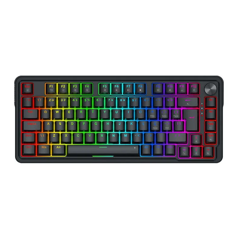 Teclado Magnético Gamer Redragon Ucal RGB 75% Switch UltraMag USB-C ABNT2 Preto K673RGB-M