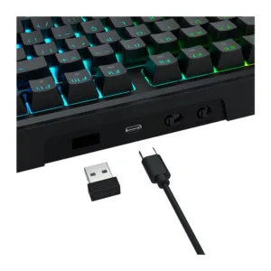Teclado Mecânico Gamer Redragon Antonium Pro RGB Tri-Mode Switch Redragon Manba ABNT2 Preto K745RGB-PRO