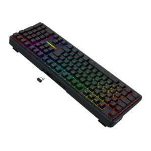 Teclado Mecânico Gamer Redragon Antonium Pro RGB Tri-Mode Switch Redragon Manba ABNT2 Preto K745RGB-PRO