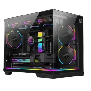 Gabinete Gamer Kalkan Saga Rgb Preto Vidro Temperado S/Fan Mid Tower KLK00044