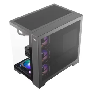 Gabinete Gamer Kalkan Asgard Evo Mid Tower Vidro Temperado Preto Sem Fans KLK00084