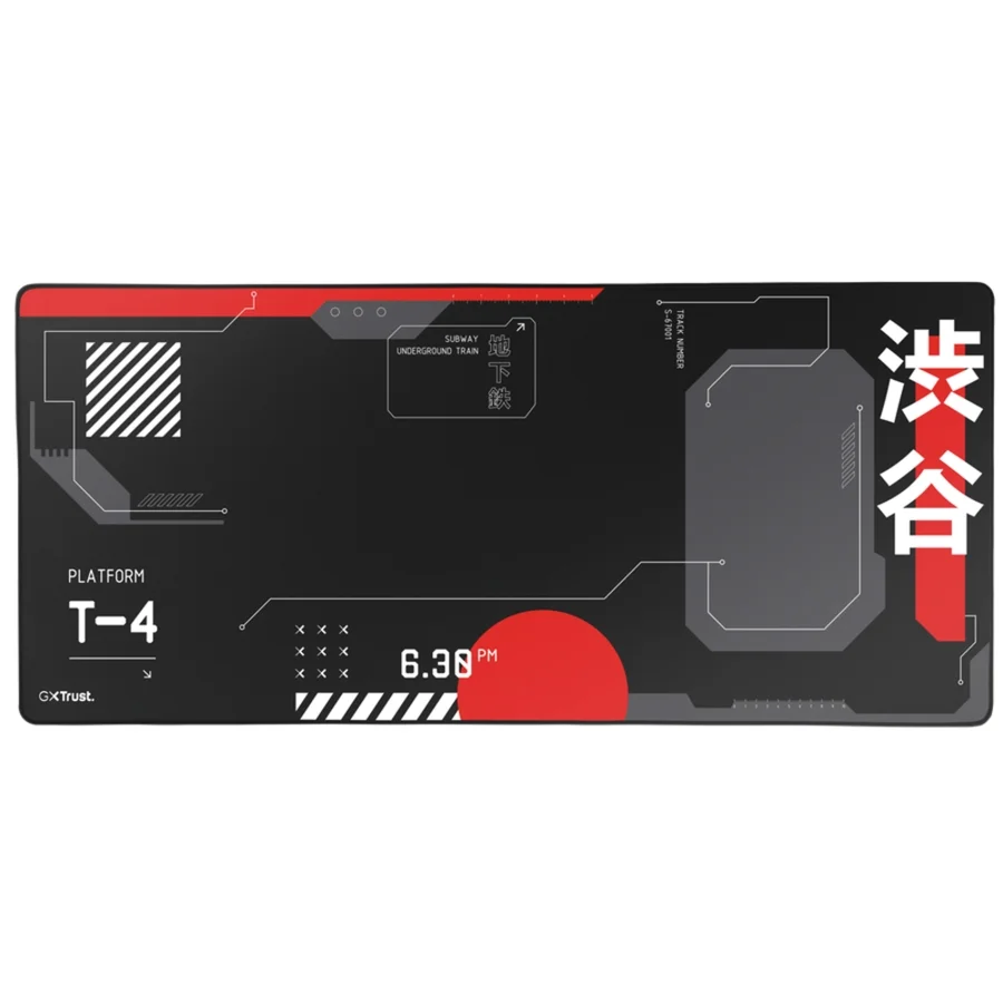 Mousepad Gamer GXTrust 759 XXL (900x400mm) Design Japan Black com Bordas Costuradas 25716