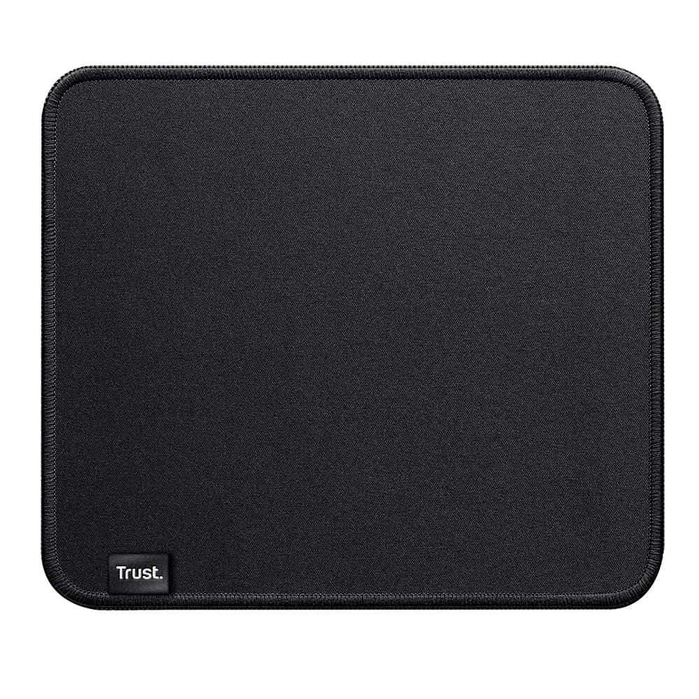 Mousepad Trust Boye Médio (250x210mm) Bordas Costuradas Antiderrapante Preto 24743