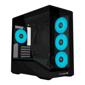 Gabinete Gamer Redragon Vector V100 Mini X Mini Tower Vidro Temperado Preto com 4 Fans ARGB OE809RX