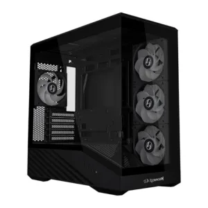 Gabinete Gamer Redragon Vector V100 Mini X Mini Tower Vidro Temperado Preto com 4 Fans ARGB OE809RX